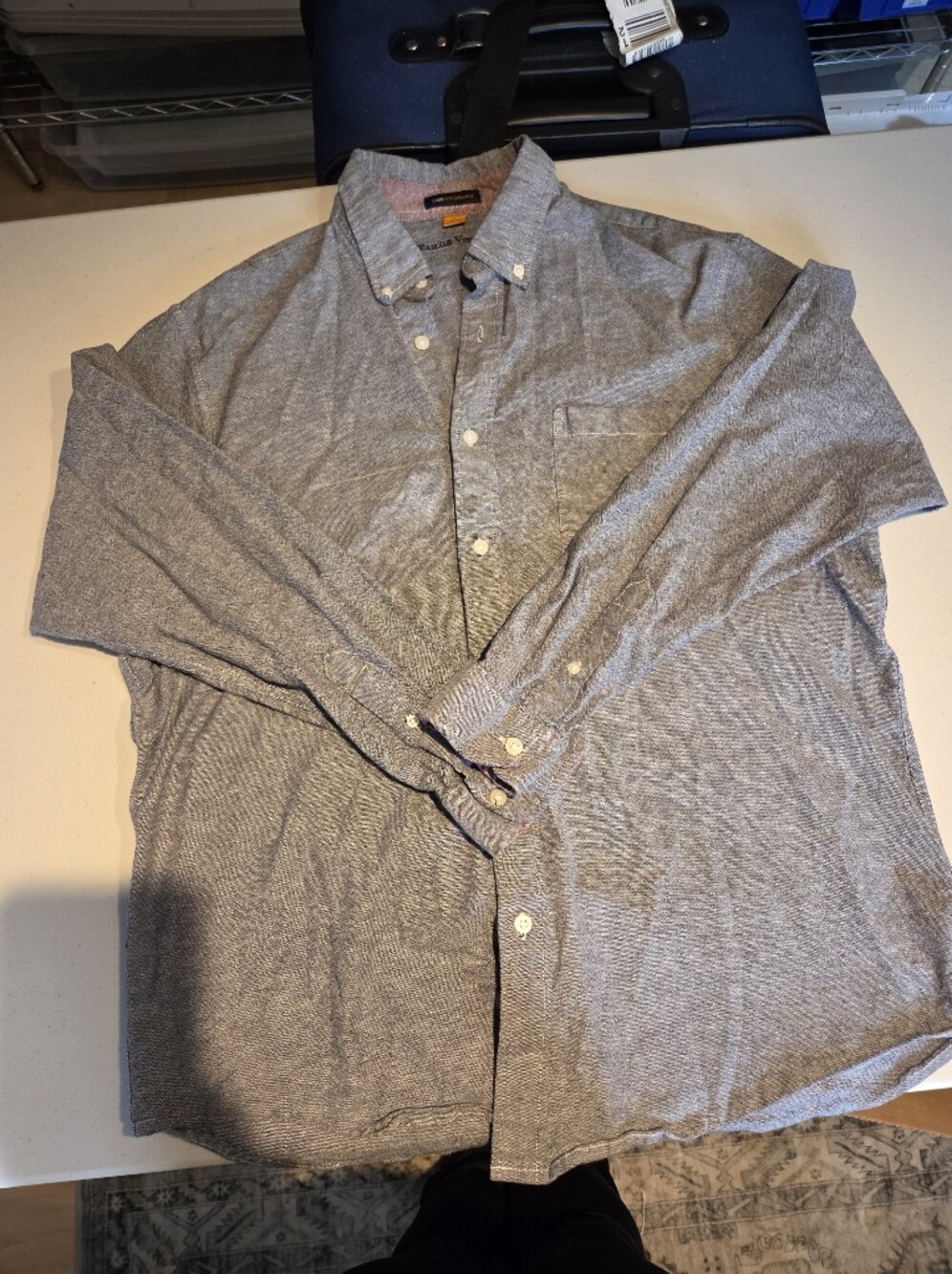Tailor Vintage Men's Button-Down Long Sleeve Shirt - Picture 1 of 4